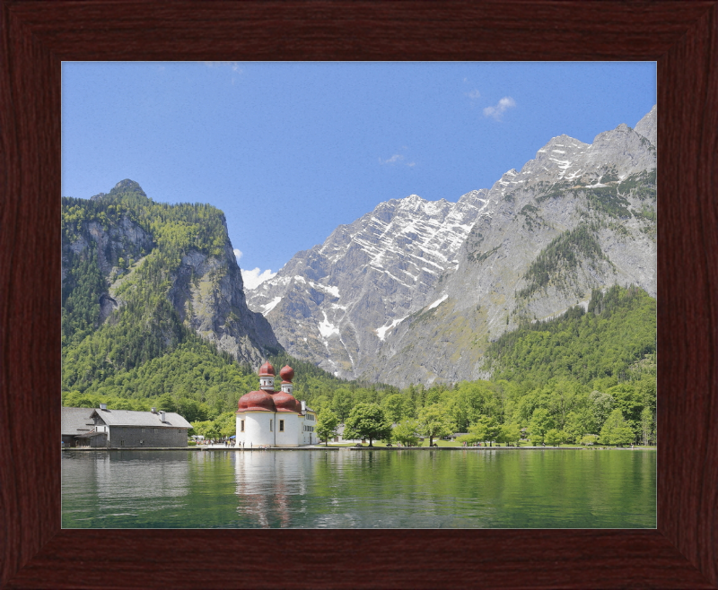 Koenigssee - St. Bartholomew's Church - Great Pictures Framed