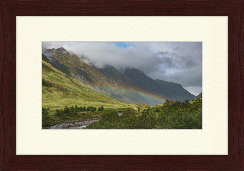 The Glen Coe Rainbow in the Scottish Highlands - Great Pictures Framed