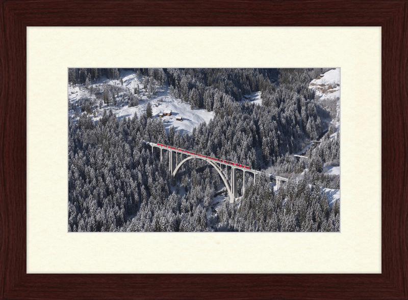 Allegra Crosses the Langwieser Viaduct from Rongg - Great Pictures Framed