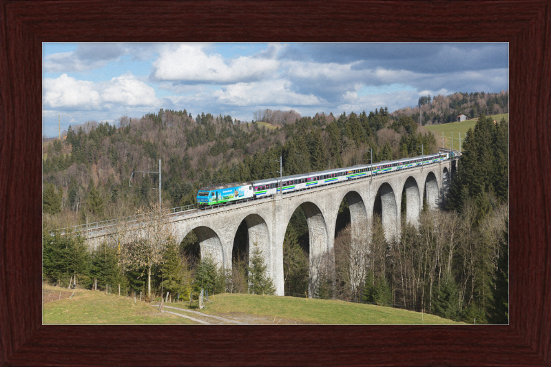 A Train Crosses the Wissbach Viaduct - Great Pictures Framed