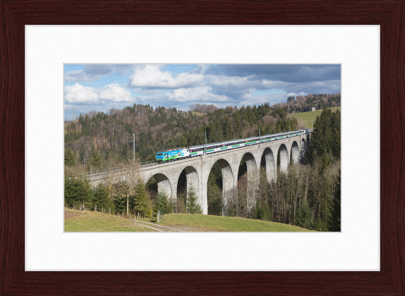 A Train Crosses the Wissbach Viaduct - Great Pictures Framed