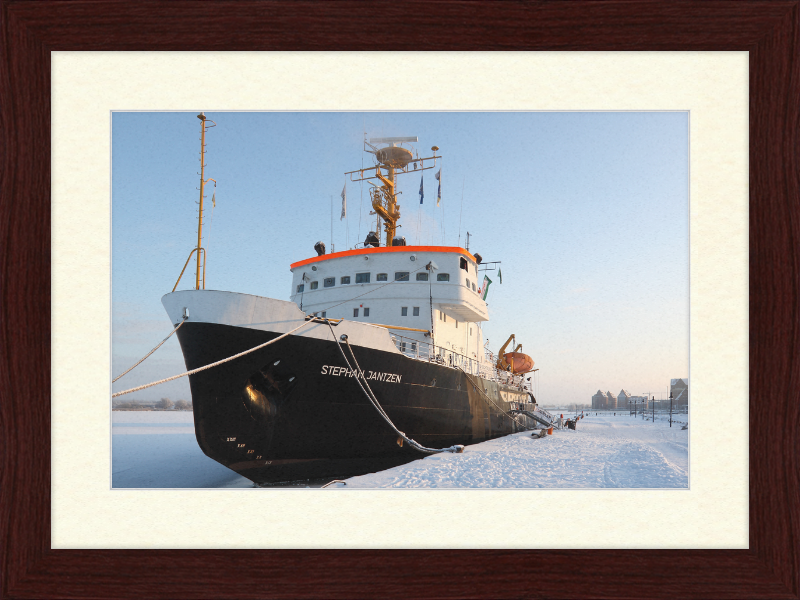 Icebreaker Stephan Jantzen in Stadthafen Rostock - Great Pictures Framed