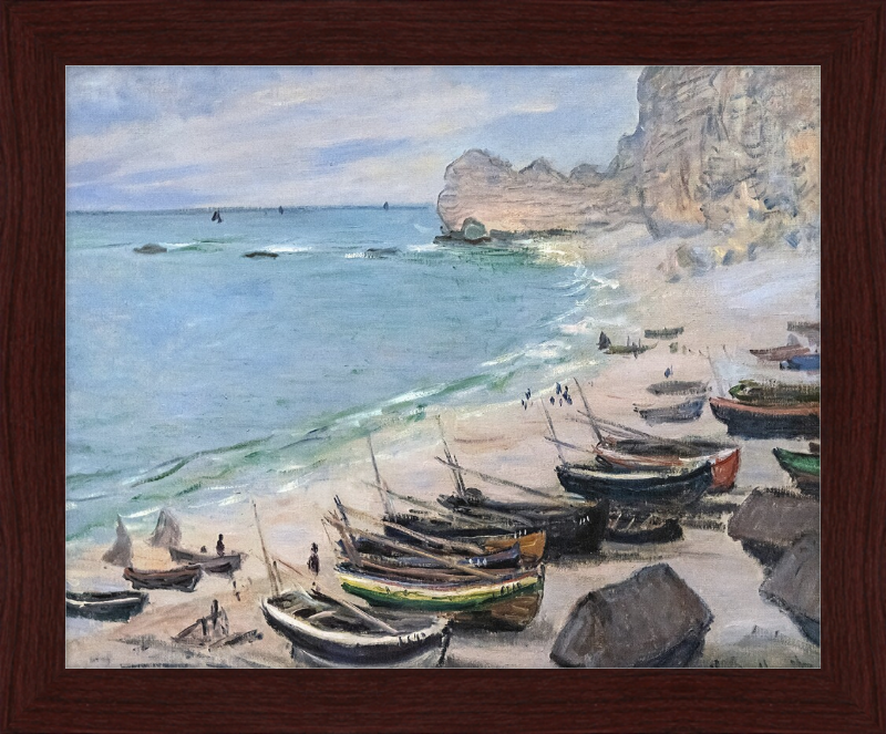 Boats on the Beach at Etretat - Great Pictures Framed