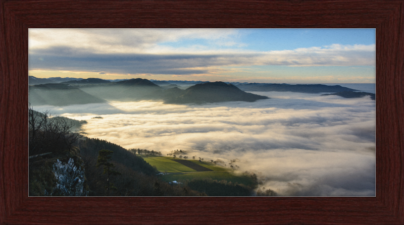 Foggy Blassenstein Erlauftal - Great Pictures Framed