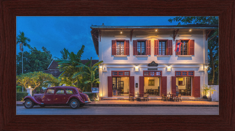 Red Citroen in Luang Prabang - Great Pictures Framed