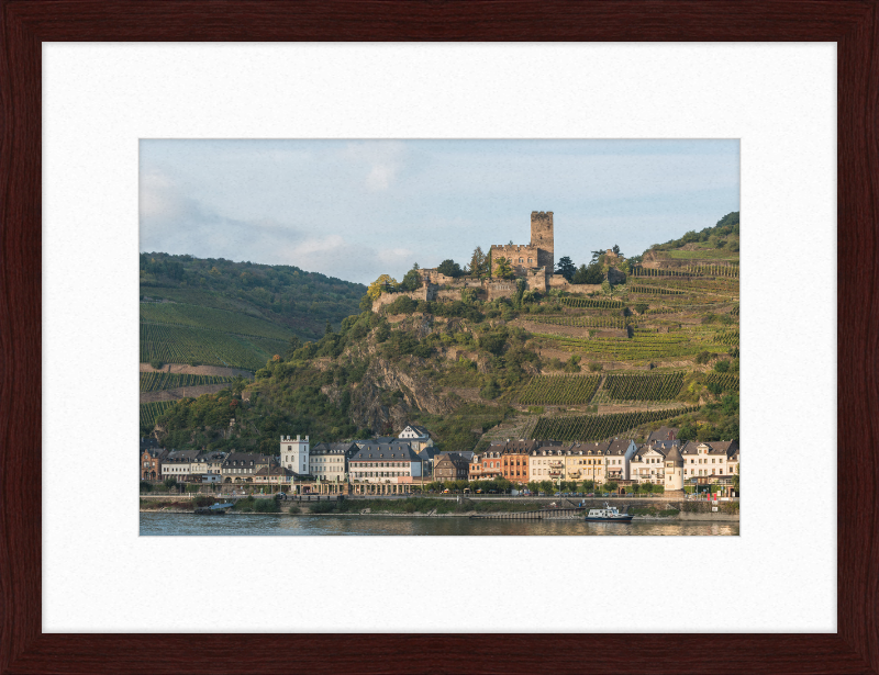 Kaub and Burg Gutenfels, Southwest view - Great Pictures Framed