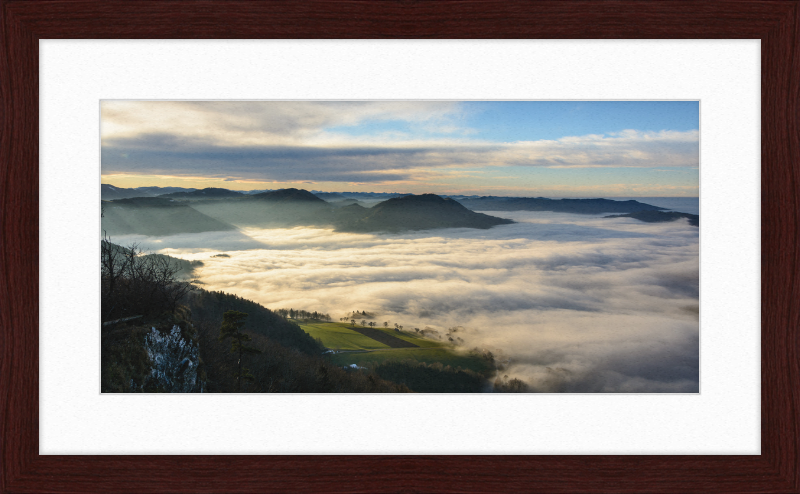 Foggy Blassenstein Erlauftal - Great Pictures Framed