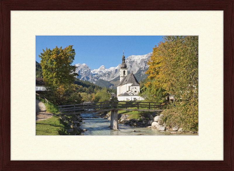 Church of Ramsau with the Wagendrischelhorn - Great Pictures Framed
