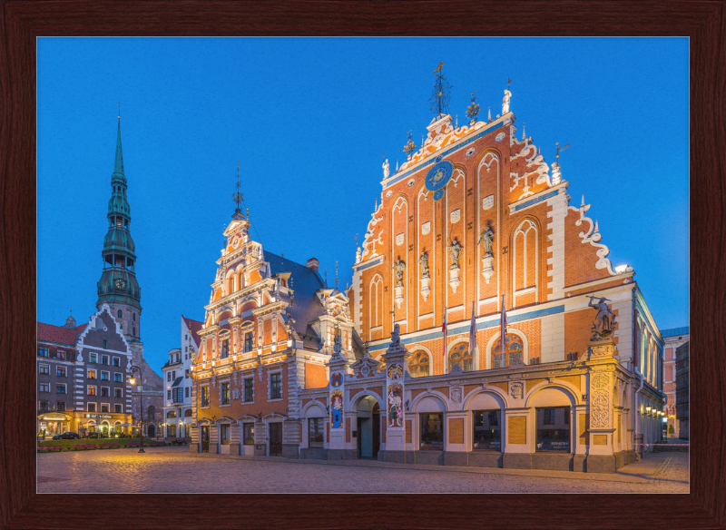 House of Blackheads and St. Peter's Church Tower, Riga, Latvia - Great Pictures Framed