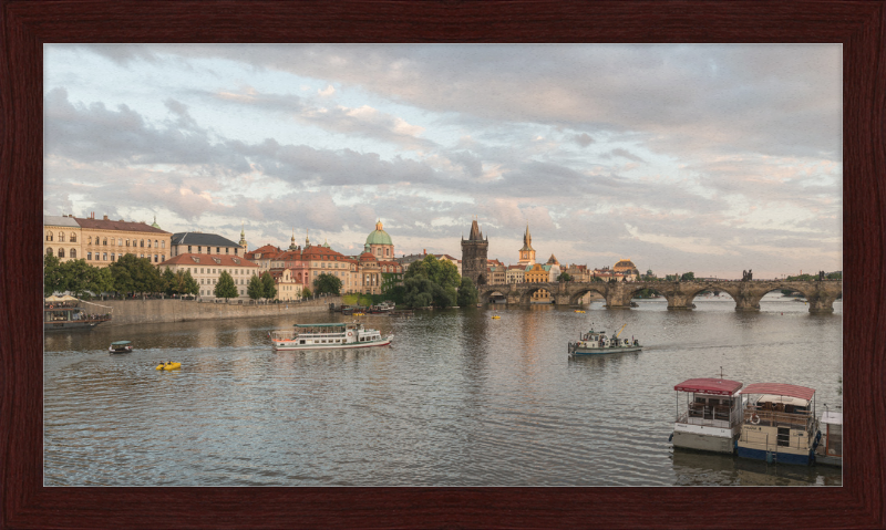 North View of Charles Bridge from Mánesův Most, Prague - Great Pictures Framed