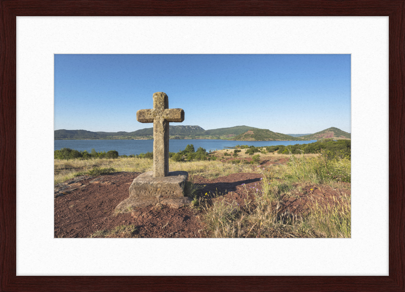 The Wooden Cross at Salagou Lake - Great Pictures Framed