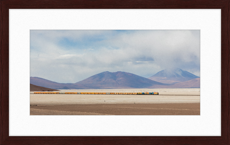 Train Crossing the Ascotán Salt Flat - Great Pictures Framed