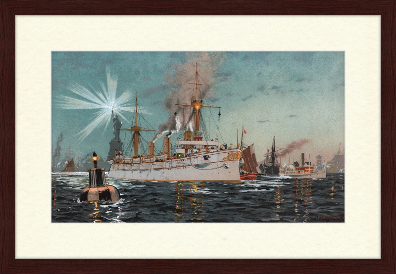 Departure of Kaiserin Augusta from New York - Great Pictures Framed